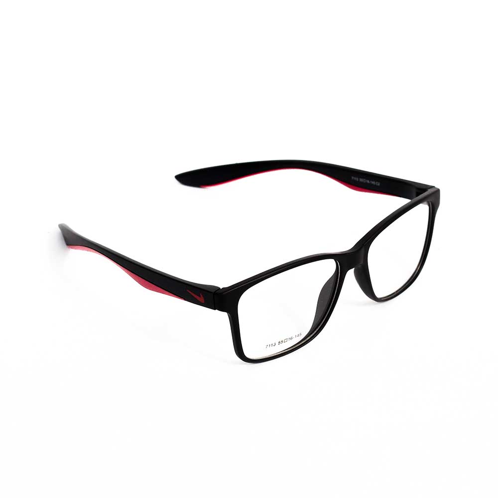 NIKE - 7113 - MATT BLACK & RED