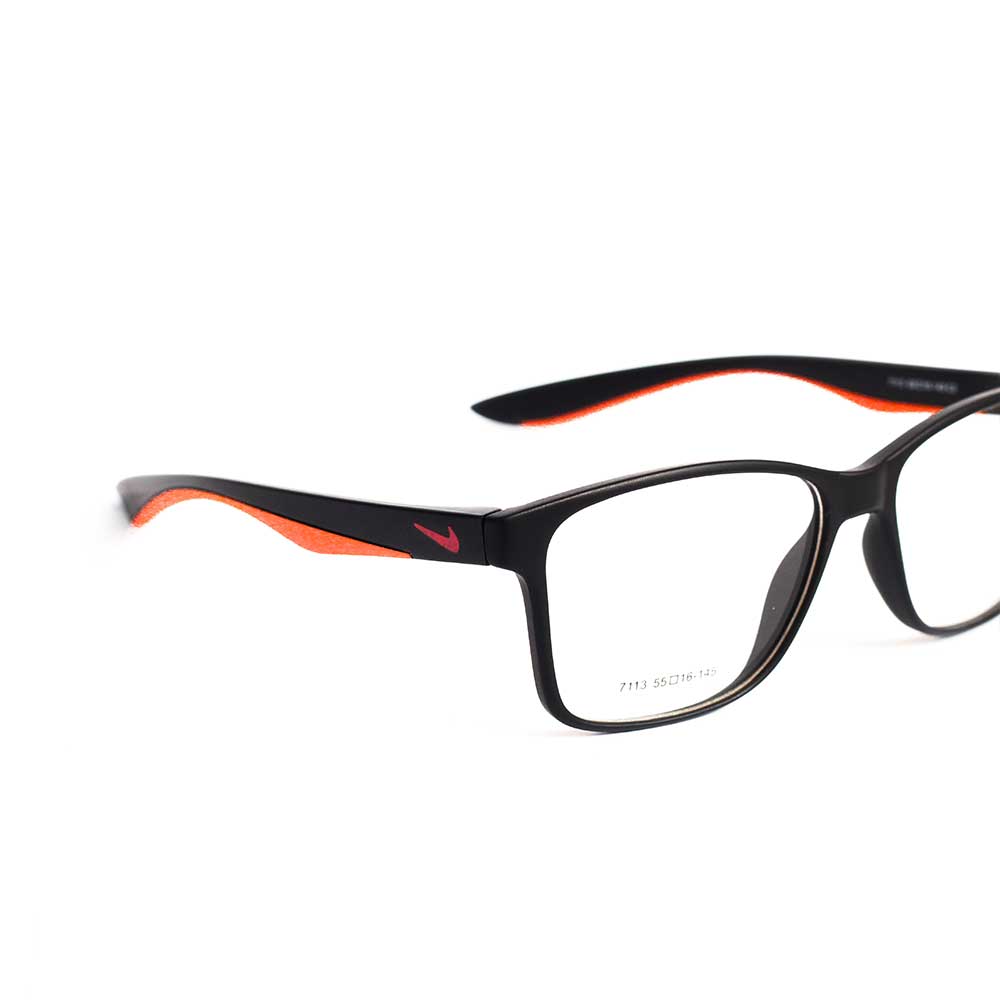 NIKE - 7113 - MATT BLACK & ORANGE