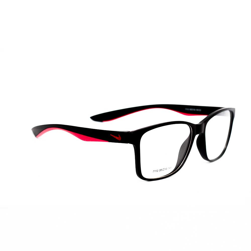 NIKE - 7113 - MATT BLACK & RED